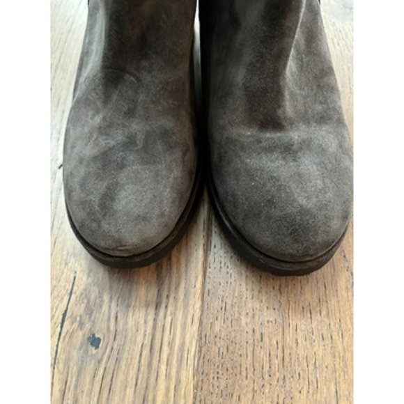 Sundance Catalogue Ashville Gray Suede Shearling Mid Calf Snow Boots Stitch 9.5 - Picture 5 of 11